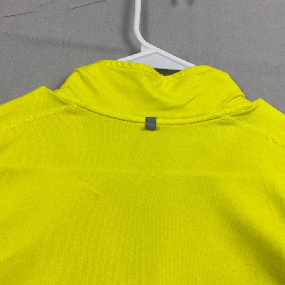 Nike Dri-Fit Half Zip Running Pullover Mens Large Volt Yellow Reflective